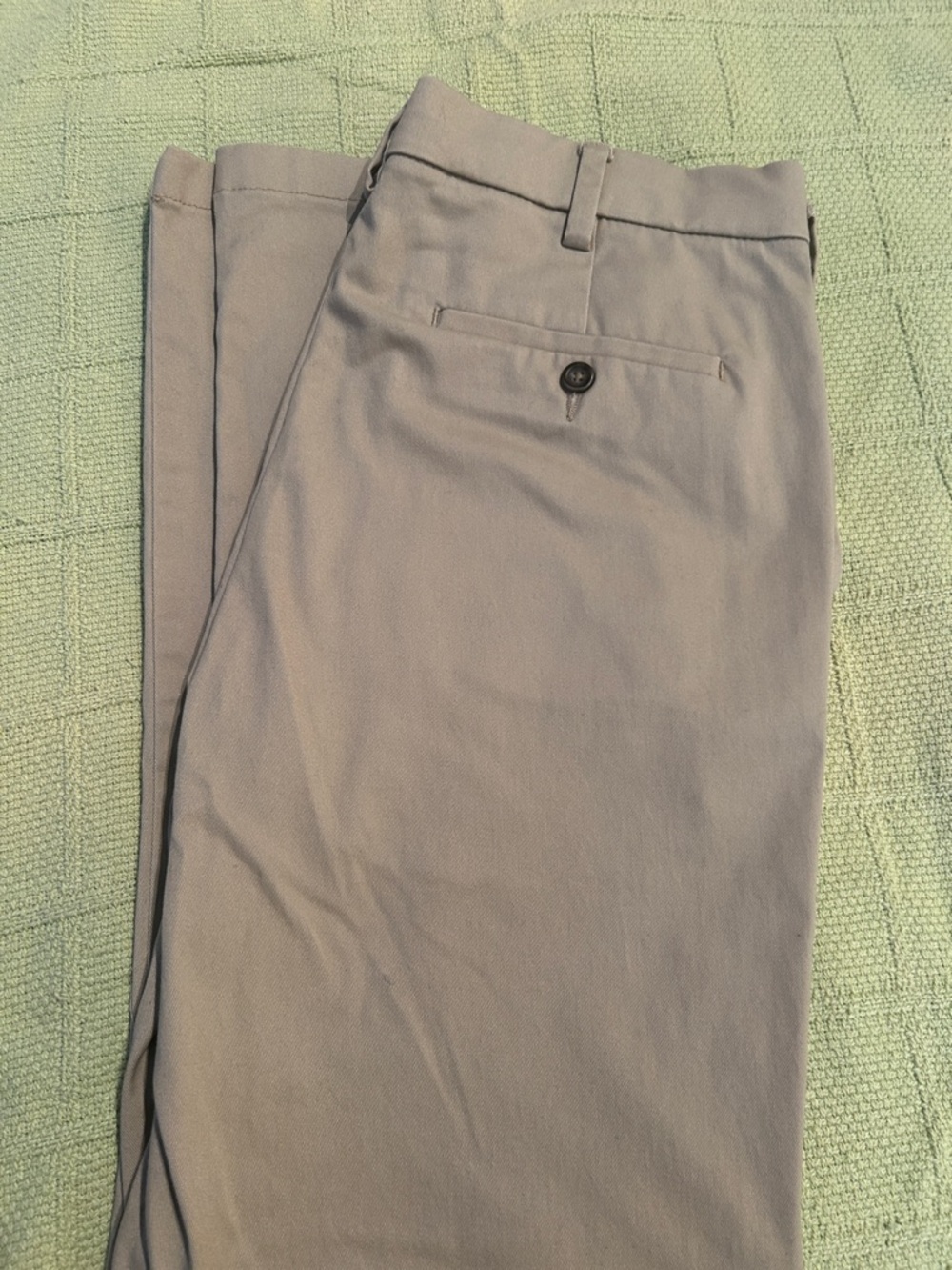 George Men's Light Tan Flat-Front Chinos